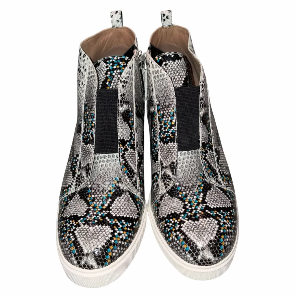 Linea Paolo Felicia Leather Snake Print Wedge Sneakers Shoes Booties size 9.5 - Image 3