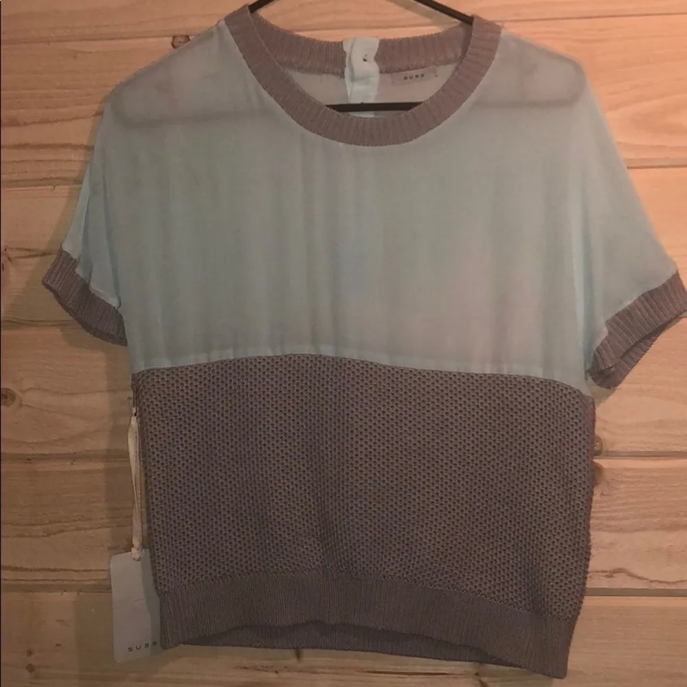 Suss Clothing (Revolve) Silk Blend Shirt Nwt Gray - Image 8