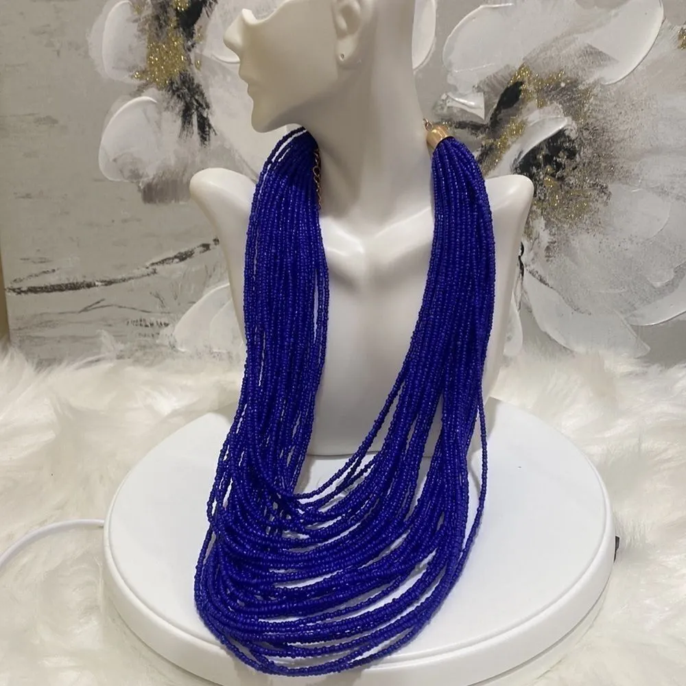 EYE Candy Sparkly String Necklace Blue - Image 5