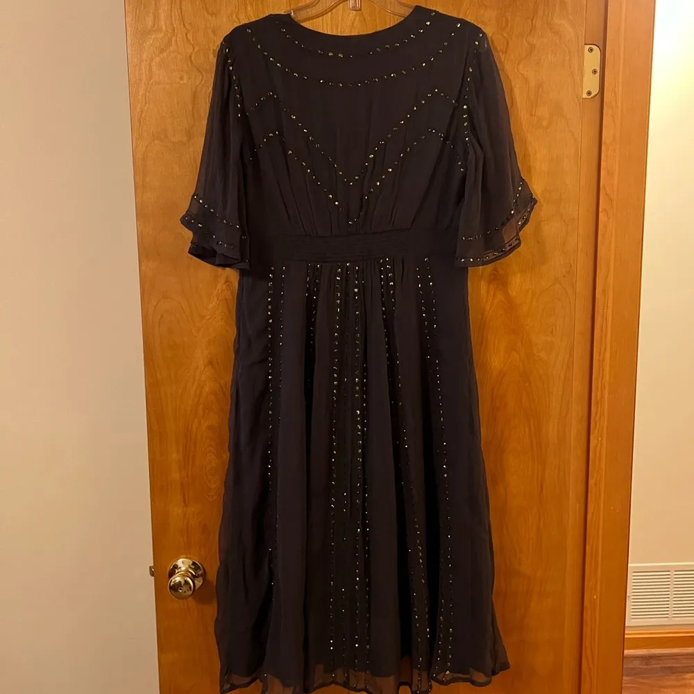 Sundance Womens Dance The Night Away Beaded Sequin V-Neck Lined Side Zip Dress - Image 6