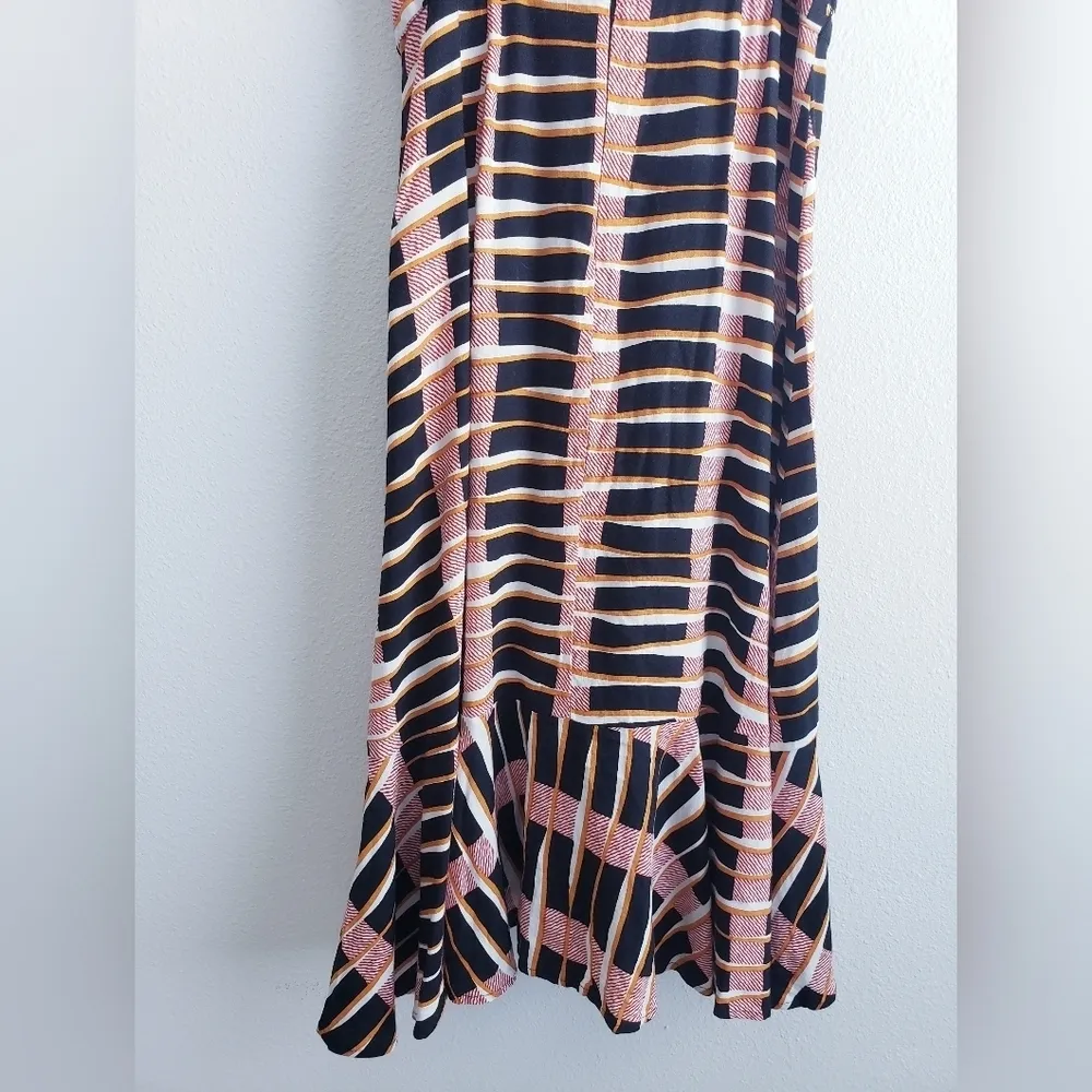 Ann Taylor Factory Abstract Mock Wrap Midi Dress - Image 9