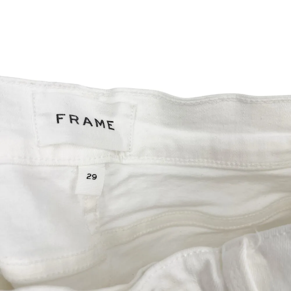 Frame Denim Le High Flare Jean in Blanc White Women's Size 29 - Image 8