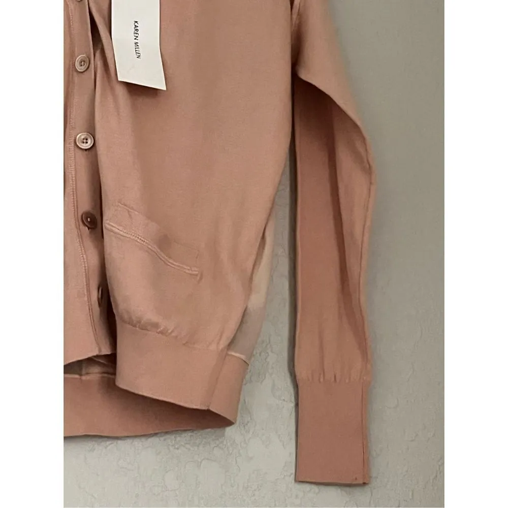 Karen Millen 1 UK 10 silk cotton sheer back tunic top New - Image 3