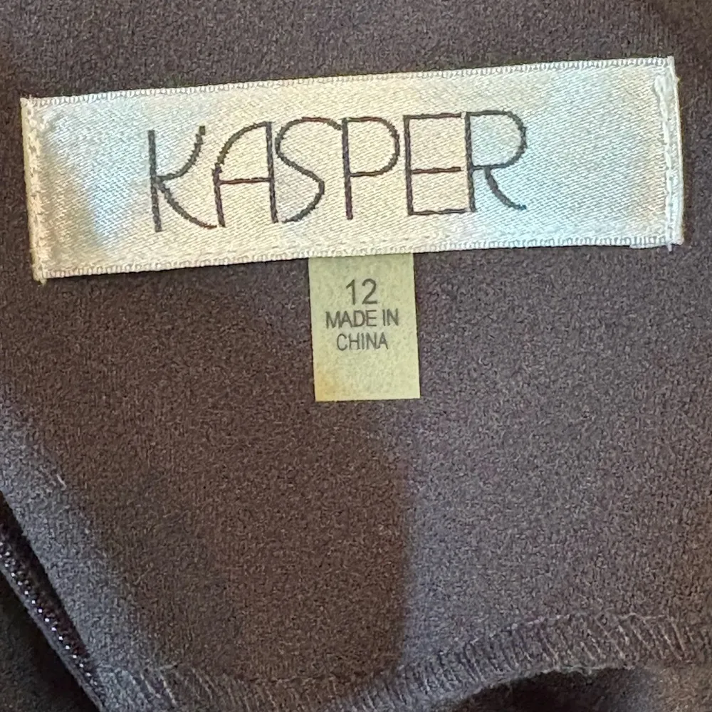 Kasper Classic Black scalloped Midi Dress size 12 NWT - Image 2