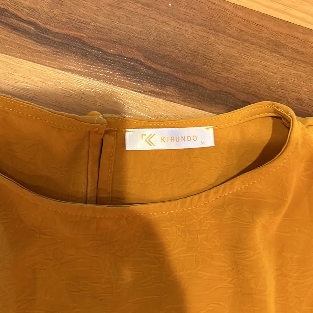 Mustard yellow‎ dress Gold Size M - Image 4