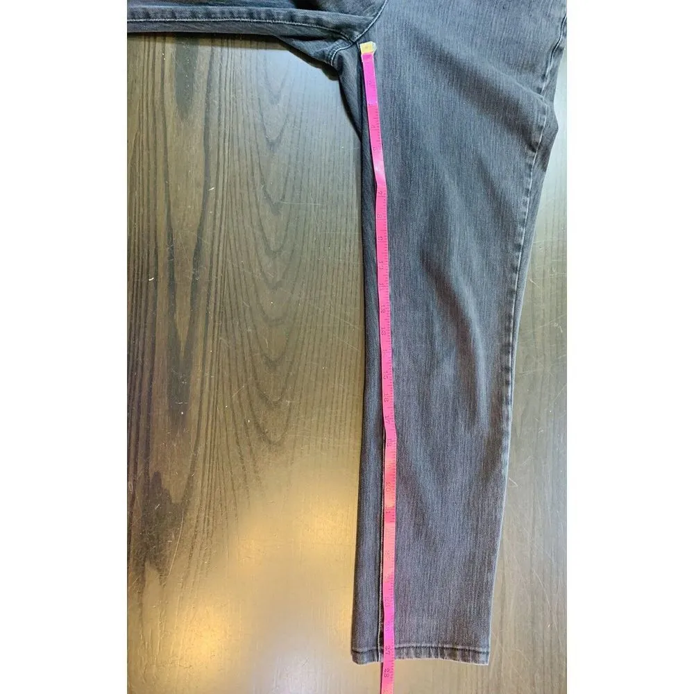 J McLaughlin Jeans Womens 10 Minimalist Close Staples Preppy Stretch Black Denim - Image 10