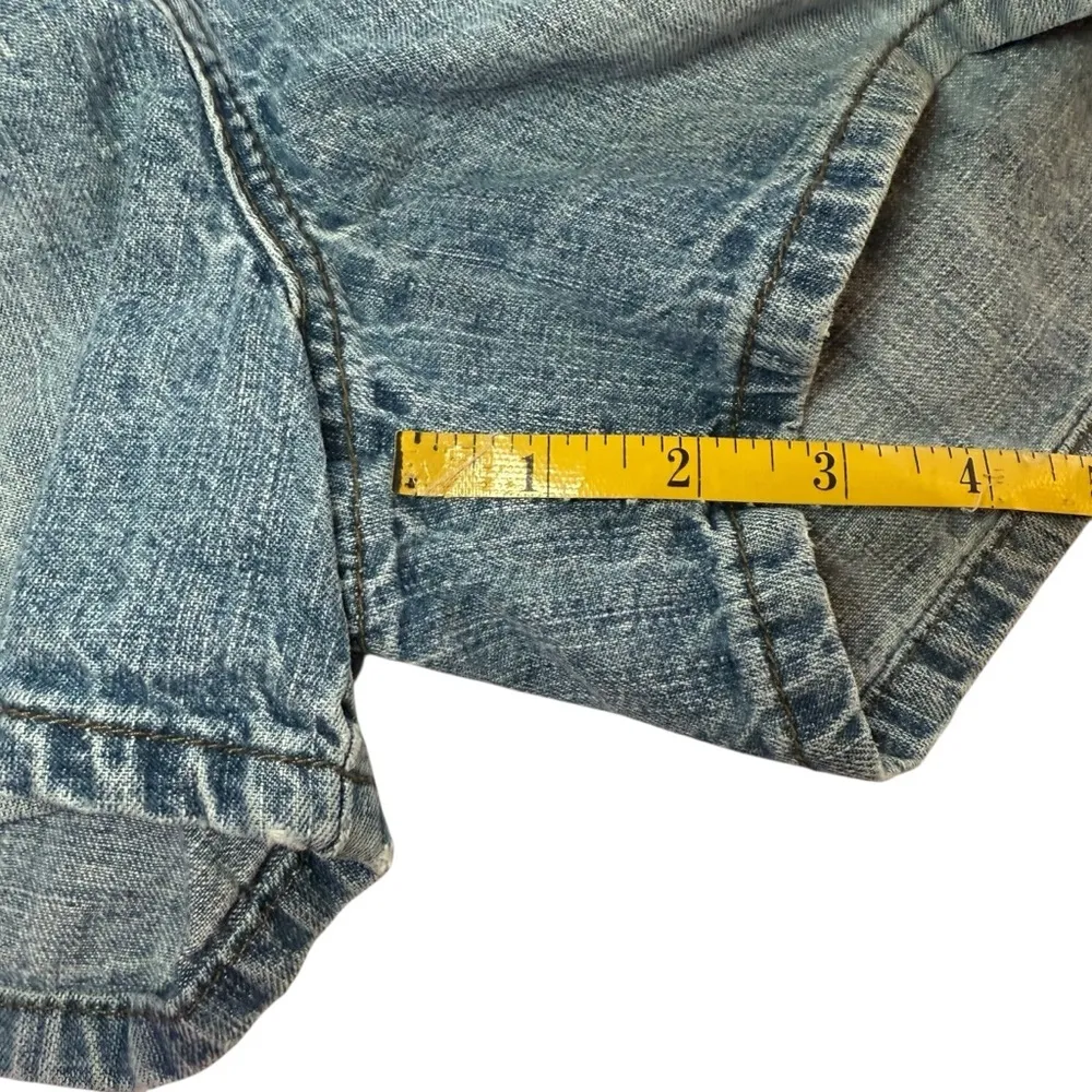 Vintage 90s Y2K Mudd Jean Shorts 16R Medium Wash Stretch Casual Classic Denim - Image 9