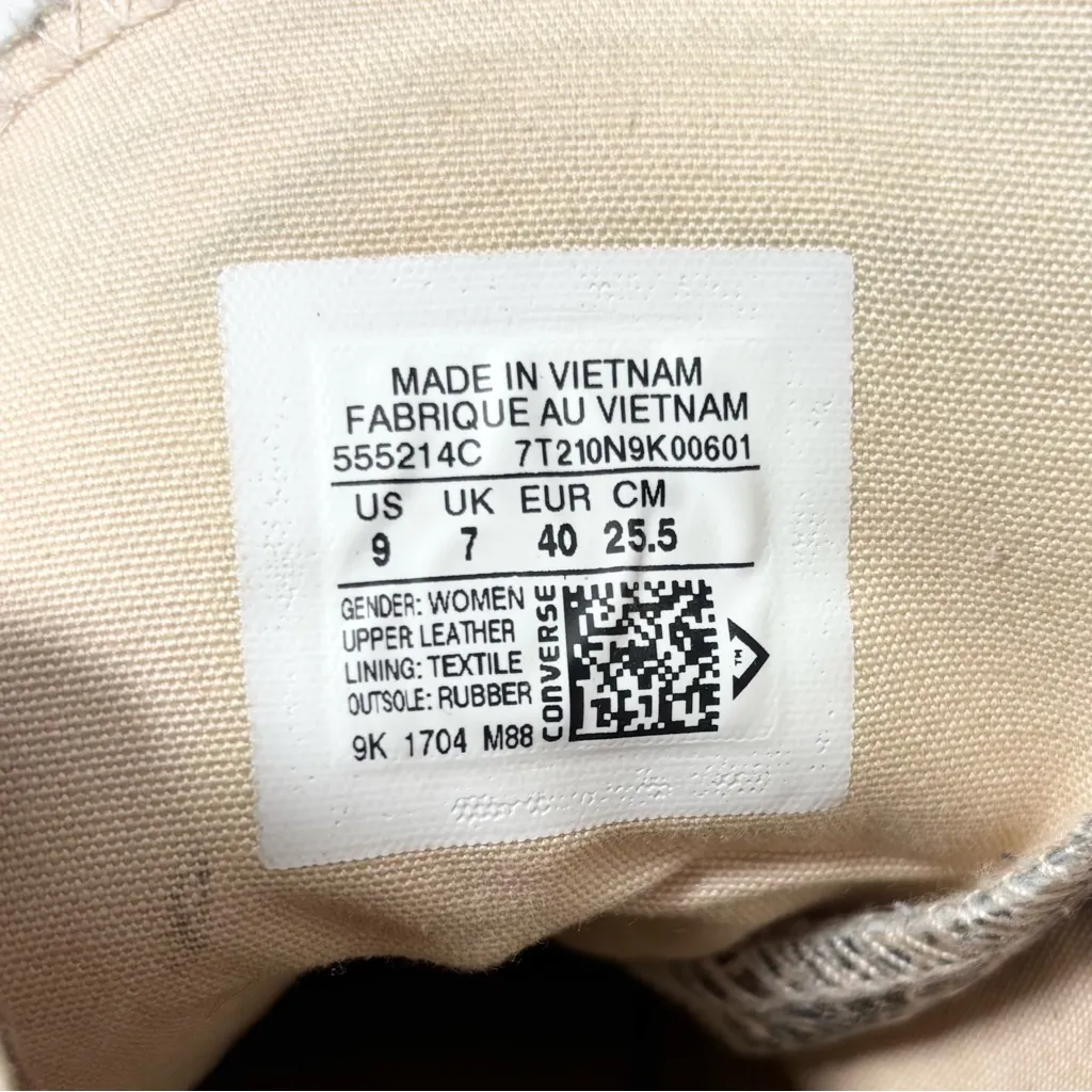 Converse Chuck Taylor All Star Loop Hi Top Papyrus Ivory Snake Size 9 - Image 9