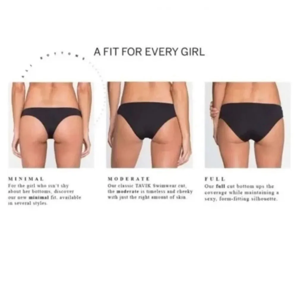 NWT Tavik Ali Mini Swim Bottom Textured Amalfi in Black - Image 8