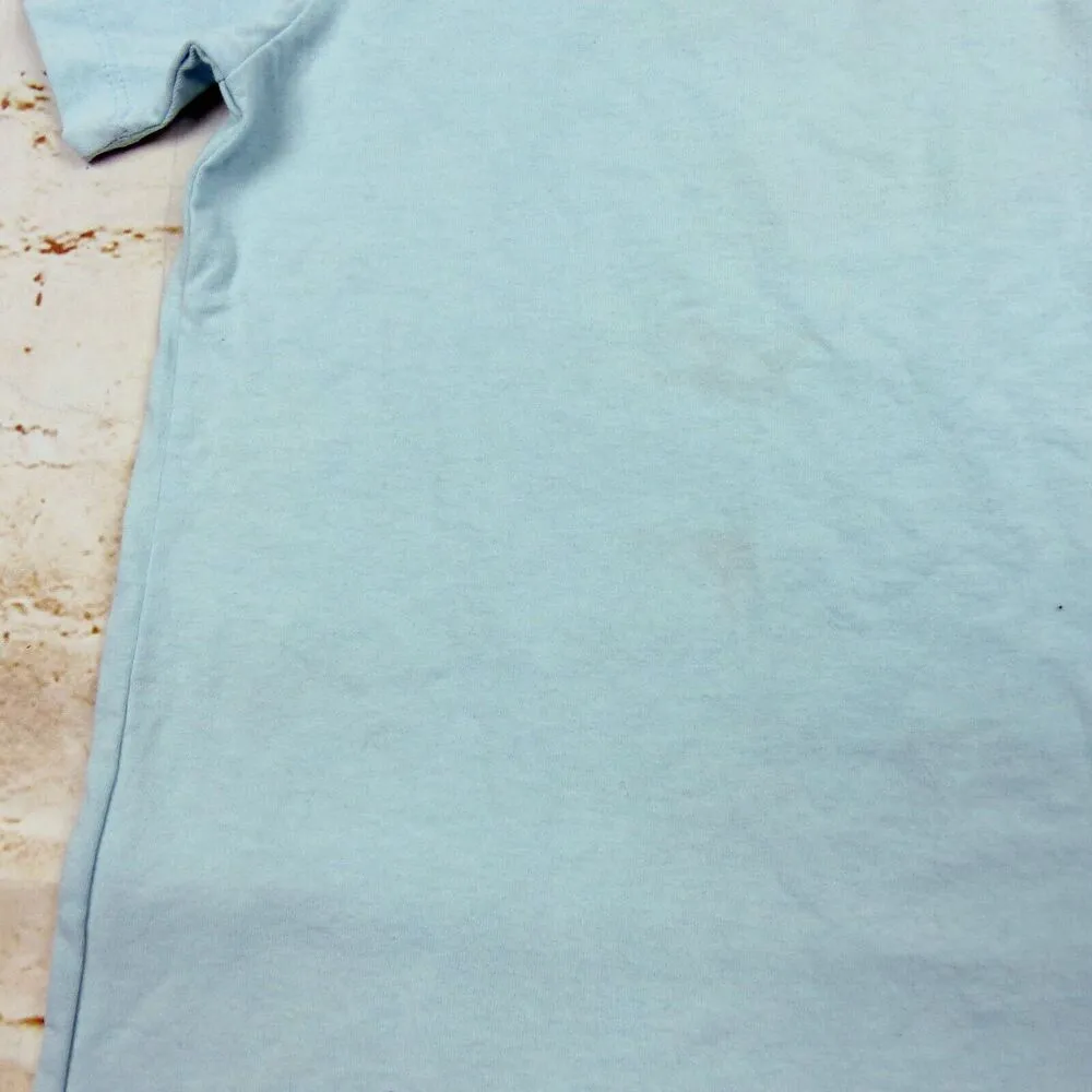 Nintendo Super Mario T-Shirt Womens M Baby Blue Mario Yoshi Graphic Logo Kidcore - Image 7