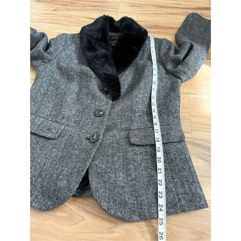 Talbots HERRINGBONE ABERDEEN SHETLAND BLAZER sz 10 - Image 9