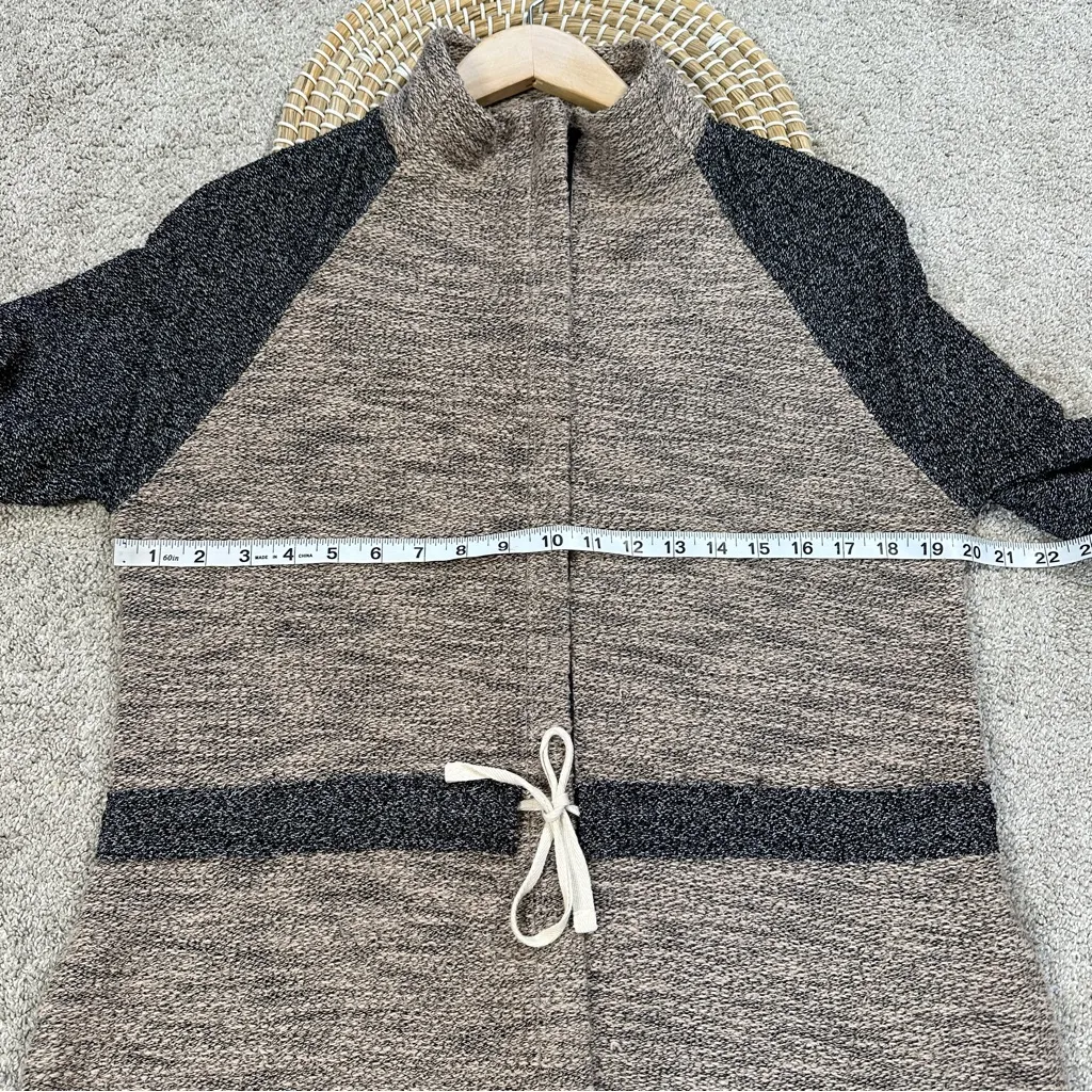 Anthropologie Dolan Women’s Zip Up Long Knit Sweater Jacket Drawstring Size M Brown Size M - Image 14