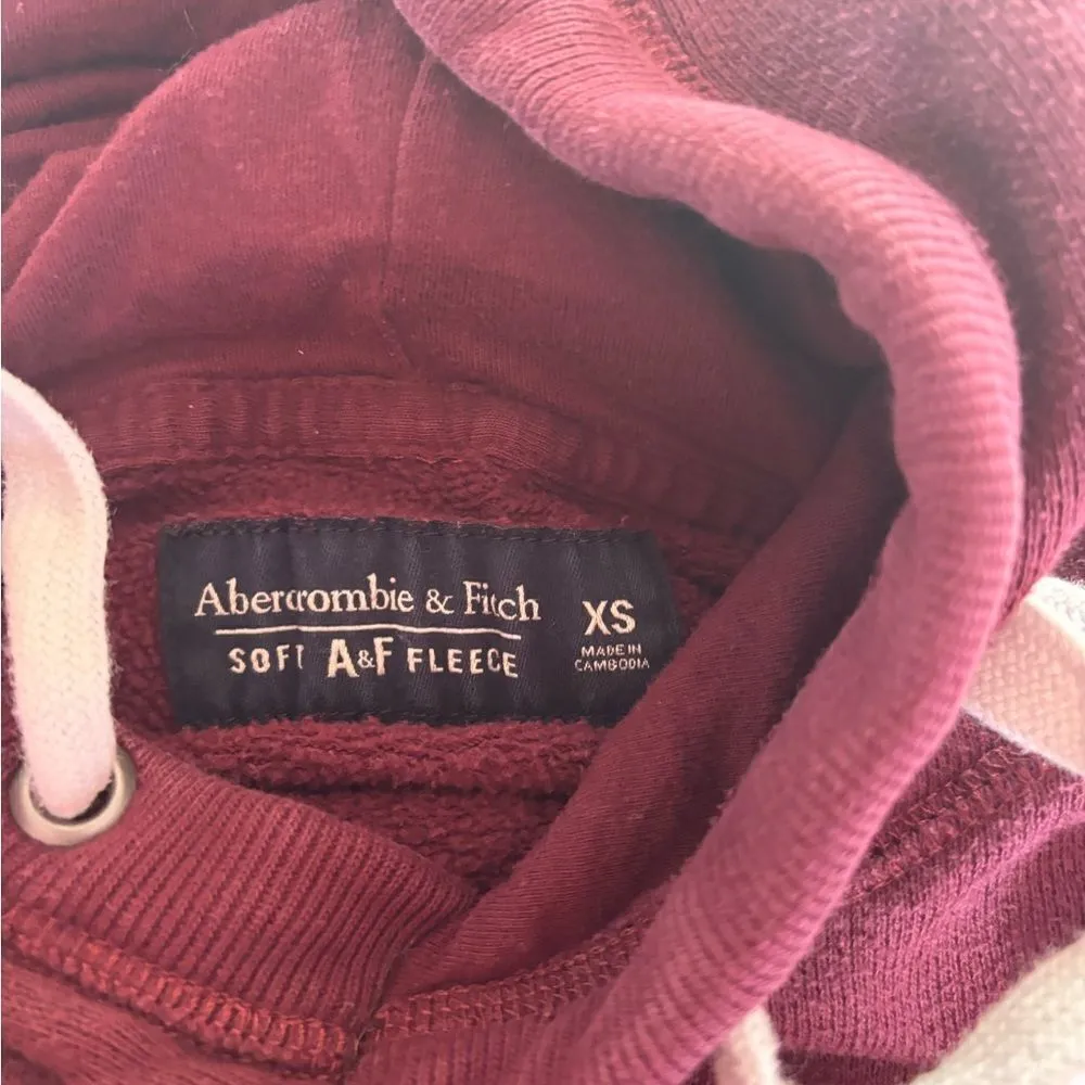 Abercrombie soft a&f logo cotton blend hoodie size XS - Image 8
