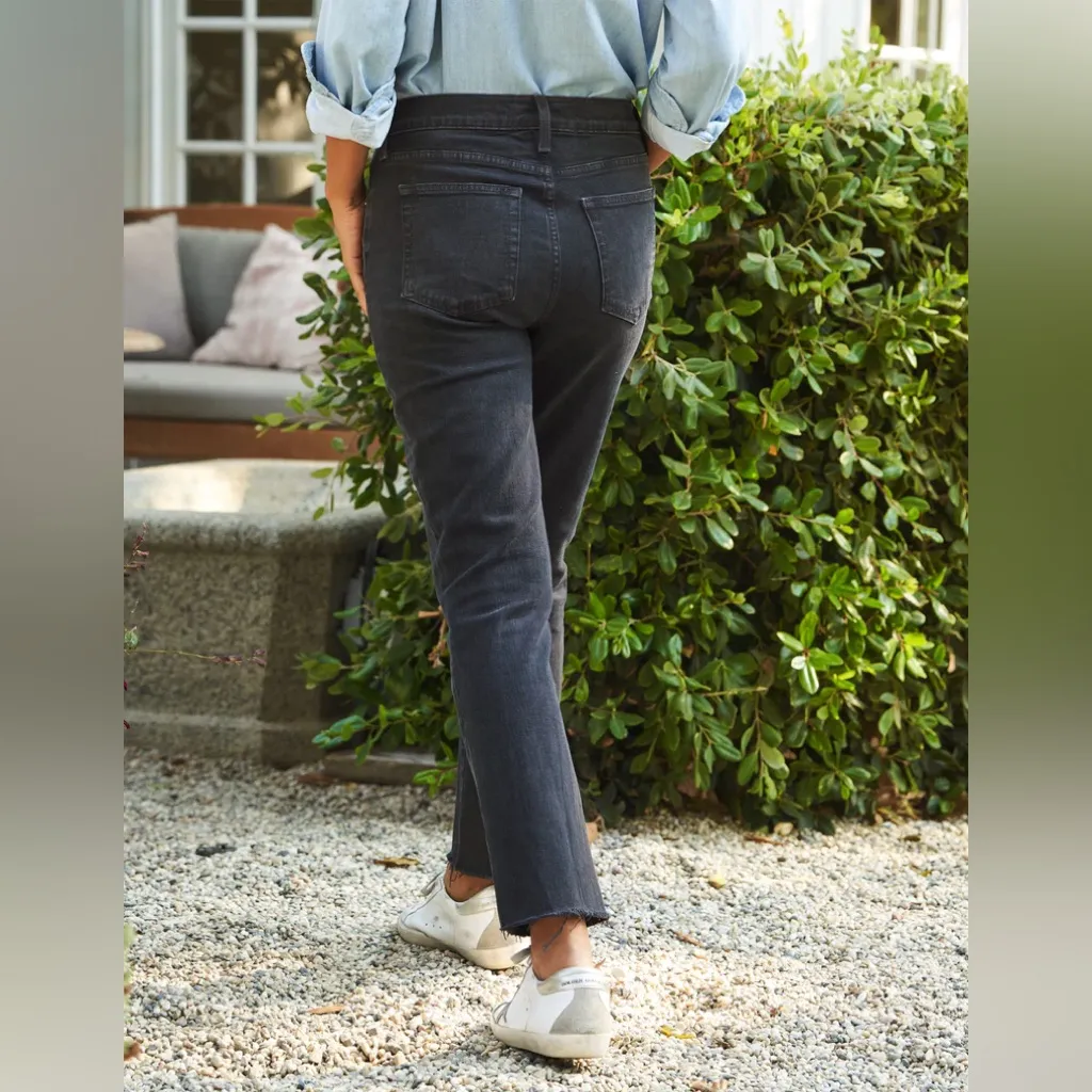 Frank & Eileen Cork Everyday Denim Straight Leg Jeans Washed Black 24 - Image 2