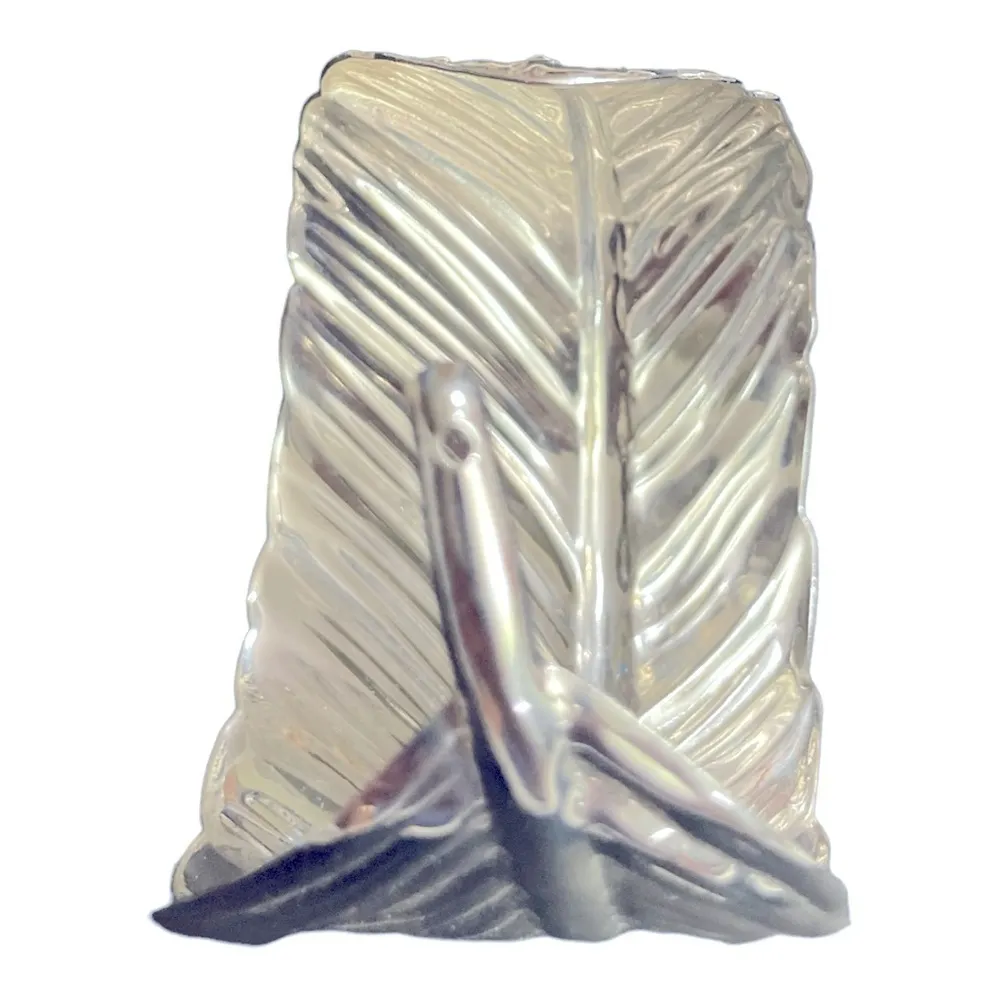 Retro Wide Hammered Cuff Bracelet Twisted Leaf/ feather Shape Bangle women Silver - Image 7