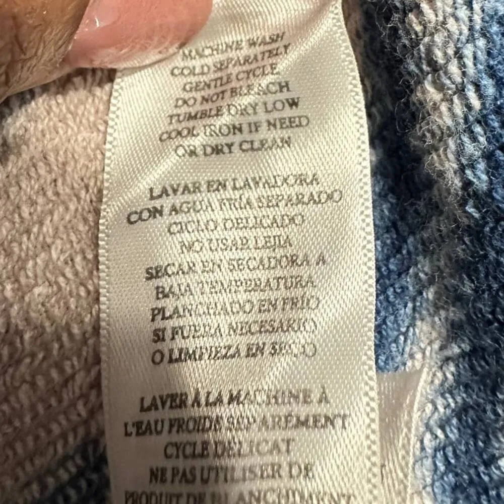 Rails Ramona Pullover Sweater Women's XXS Striped Tie Dye Indigo Long Sleeve - Image 9