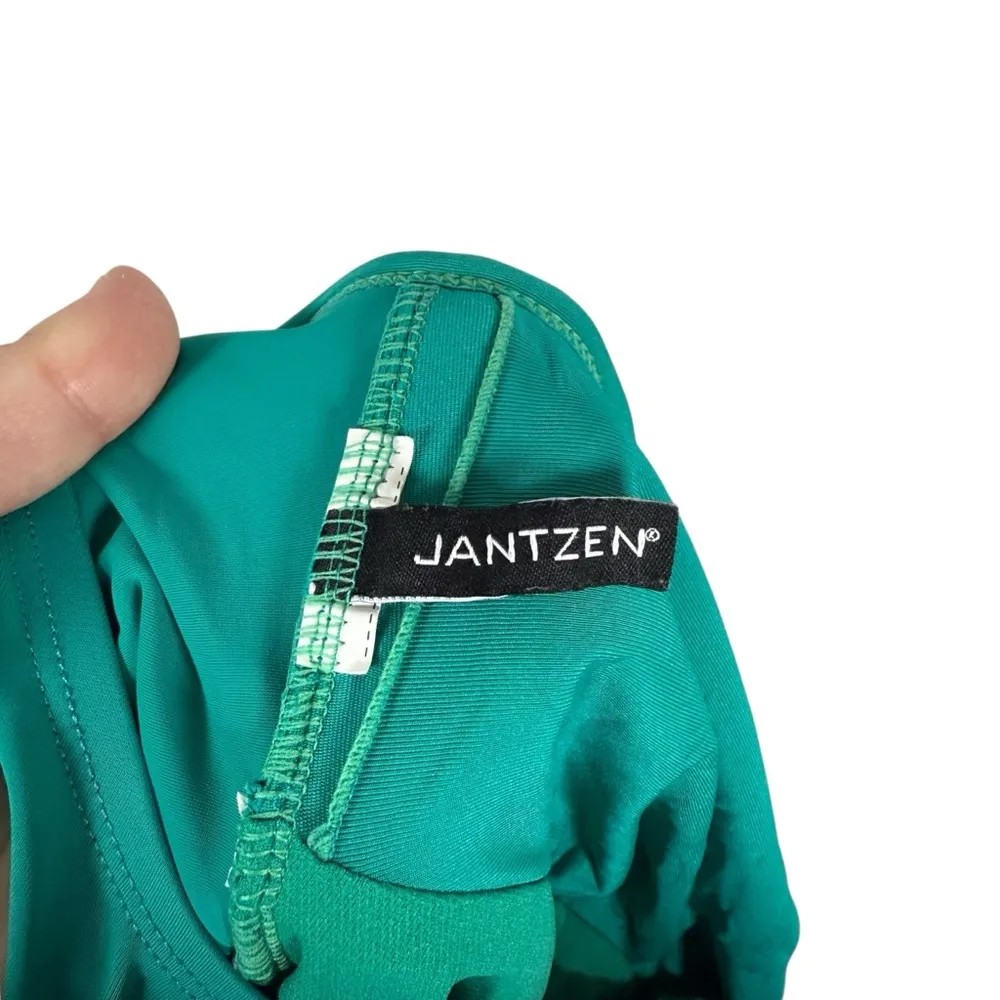 Jantzen Women’s Ruched Surplice Tummy Control One Piece in Teal Size S/M - Image 7