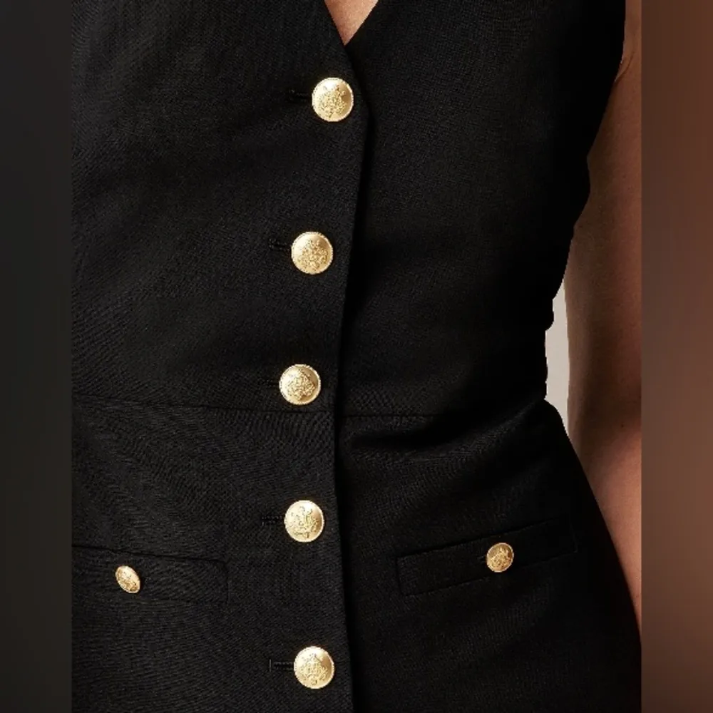 J. Crew Women’s Buttoned Sheath Dress in Italian Stretch Wool Blend Size 6 NWT - Image 3