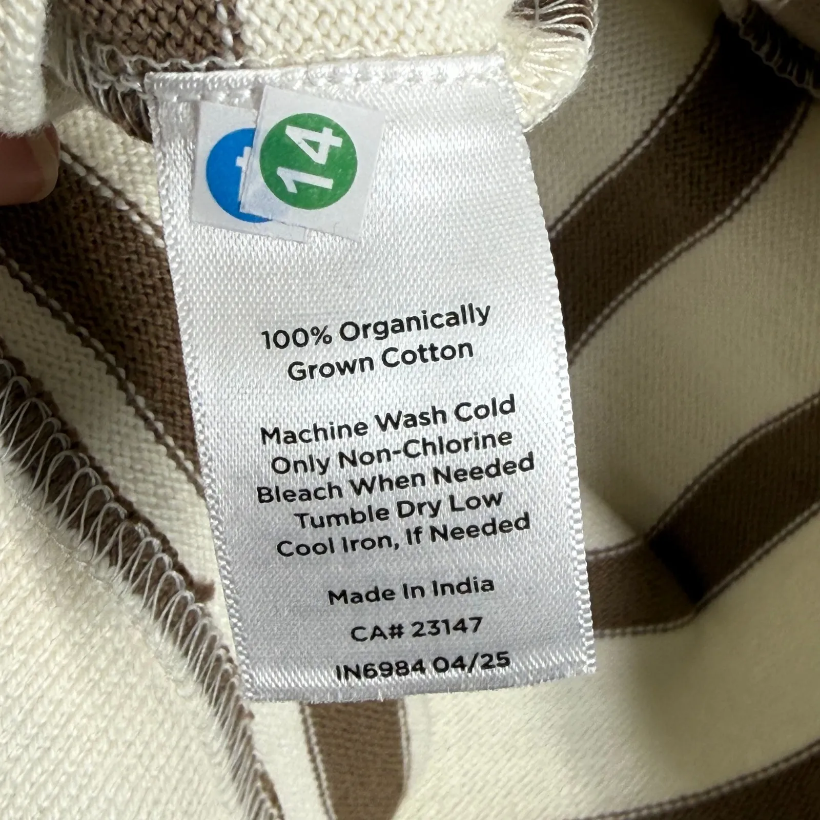 Haven Well Within by Talbots Striped Knit Casual Skirt Size S Organic Cotton White - Image 7