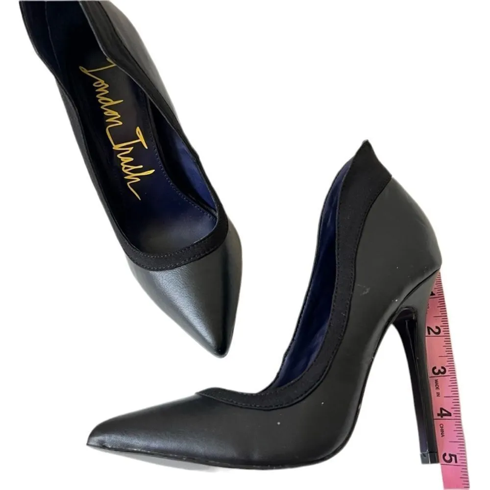 London Trash Domina Pointed Toe Collar Purple Bottom Heels - Image 7