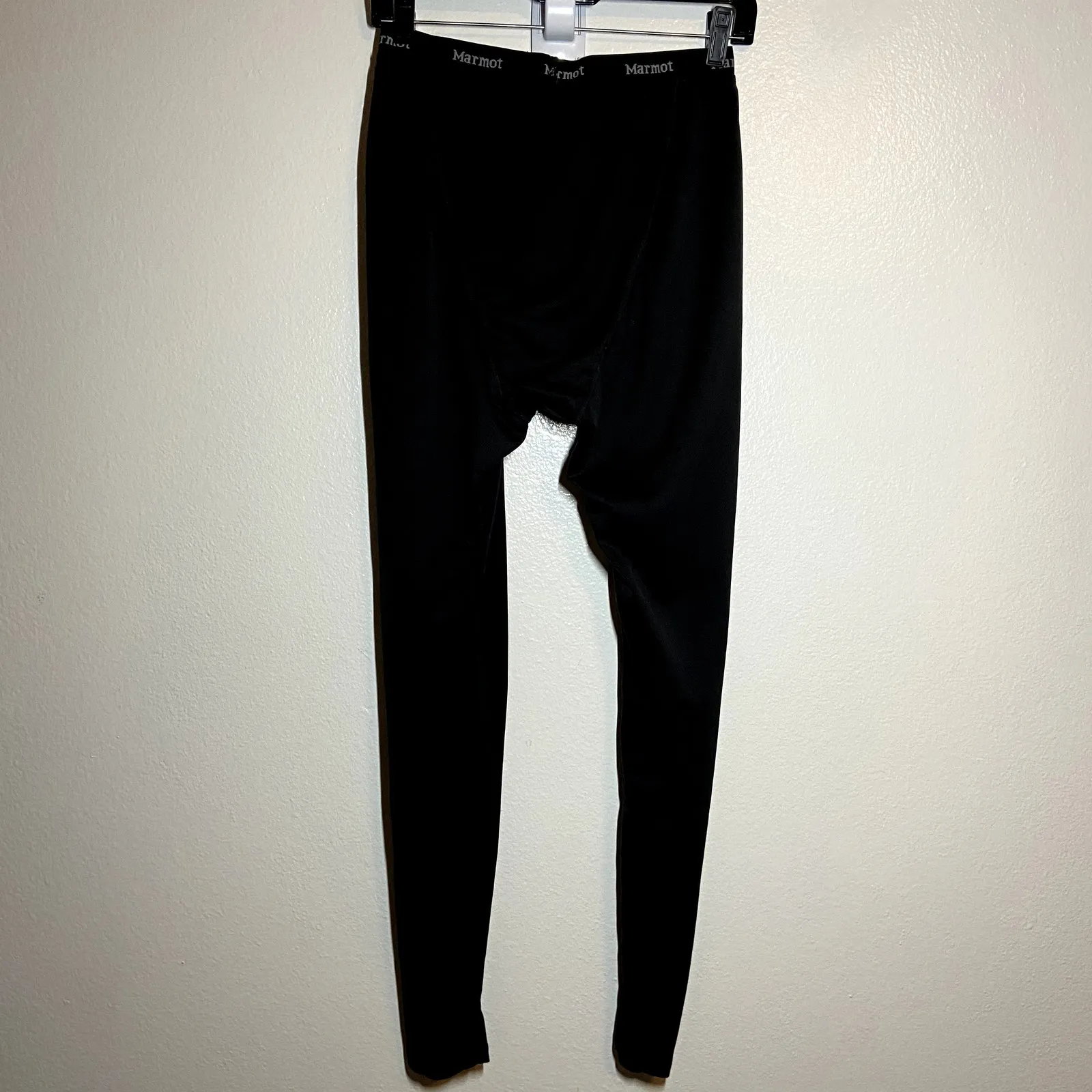 Marmot Lana Leggings Base Layer Performance Knit High Waist Full Length Black L - Image 7