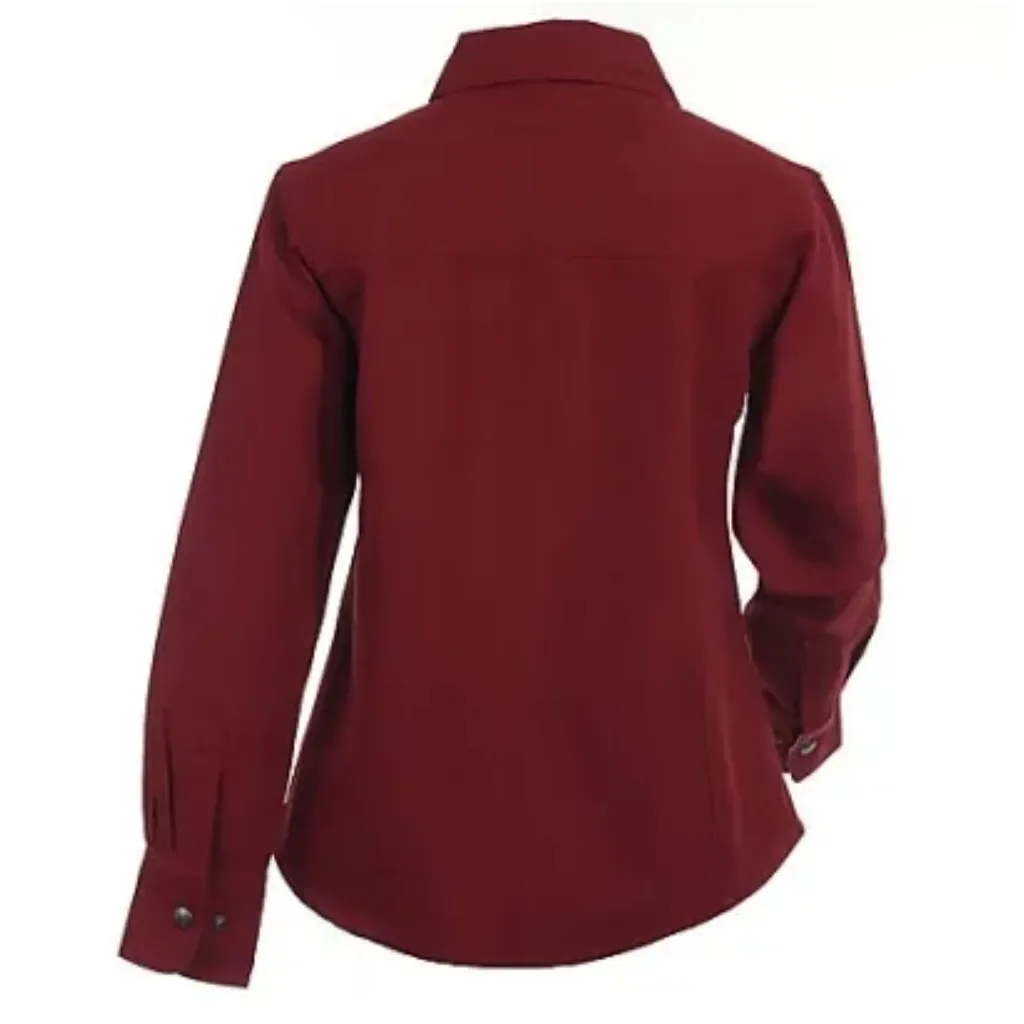 Carhartt Dark Red Womens XL Flannel Lined Canvas Shirt w/ snaps WS006DKR - Image 2