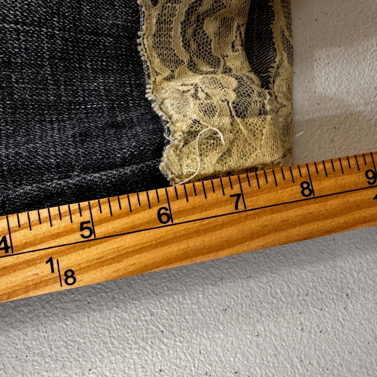 Y2k YULUCA Cutoff Shorts Lace Trim Cuffed‎ Casual Summer Womens sz S - Image 5