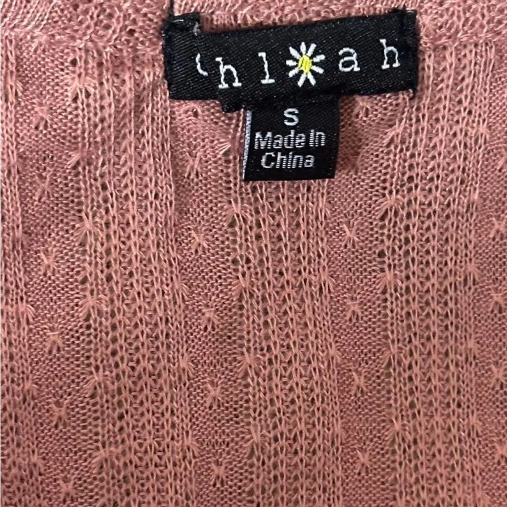 Lightweight Knit Open Cardigan‎ Pink - Image 13