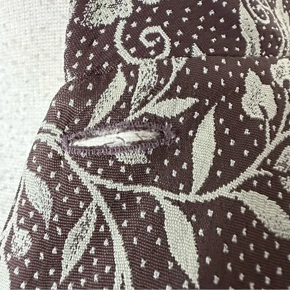 Vintage Laura Ashley Brown Floral Sleeveless Midi Dress Size 6‎ V-Neck Cottage - Image 6