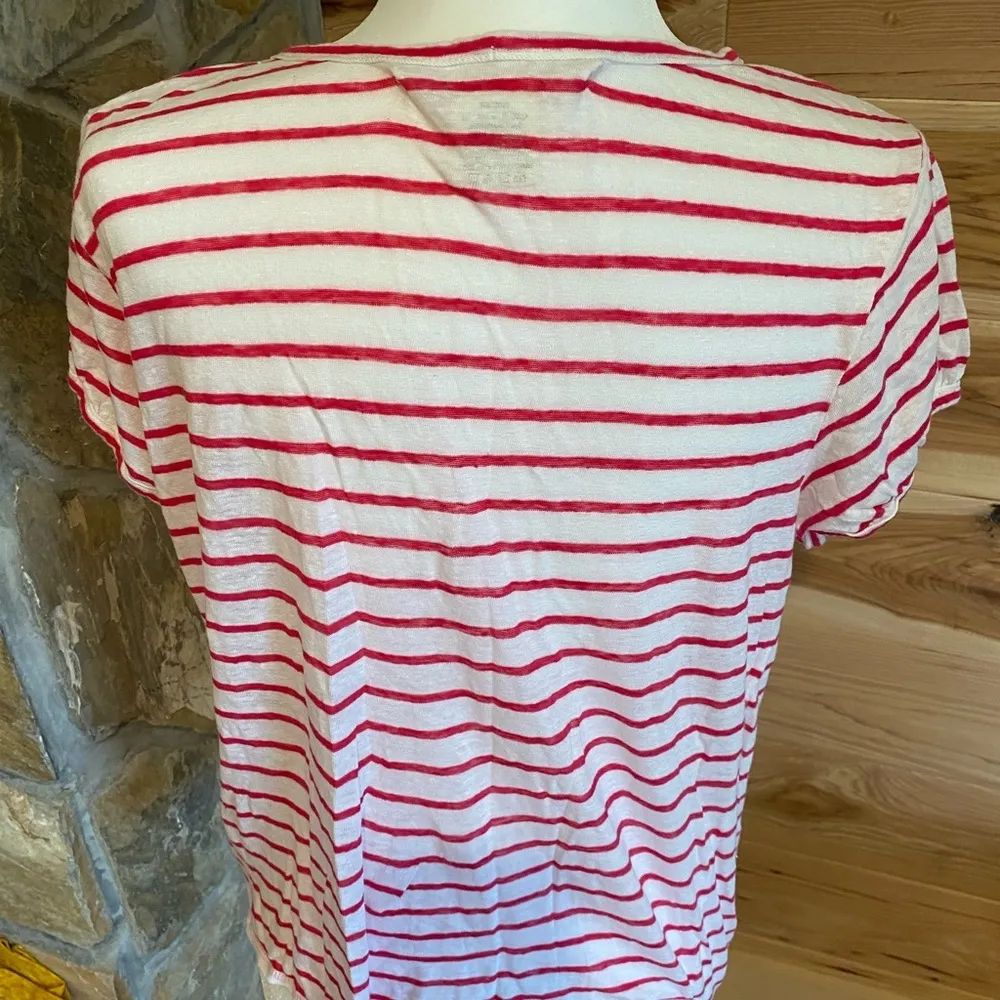 Max Studio striped Linen cardigan short sleeve - Image 4