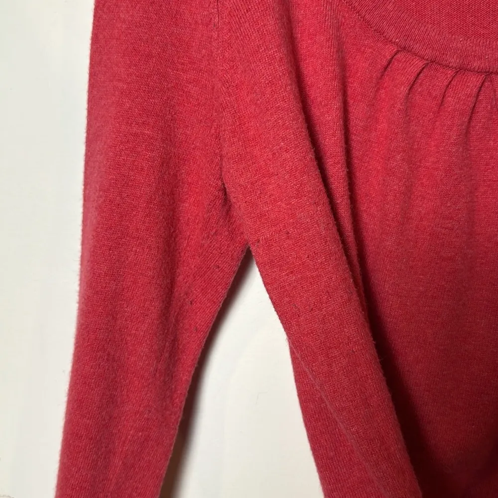 Boden Women’s Gathered Scoop Neck Sweater Cotton Blend in Red Copper size 14 - Image 10