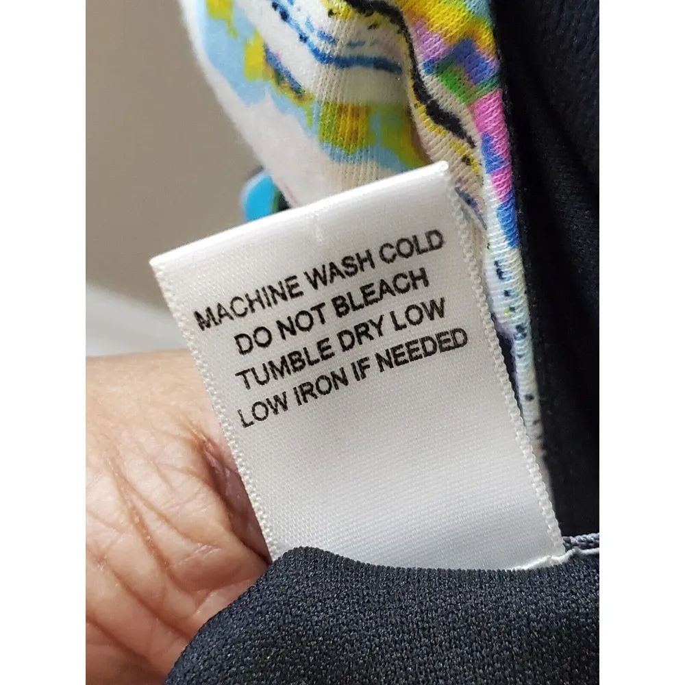 Stitch Clothing Co. Women Multicolor Round Neck Short Sleeve Knee Length Dress L Size L - Image 9