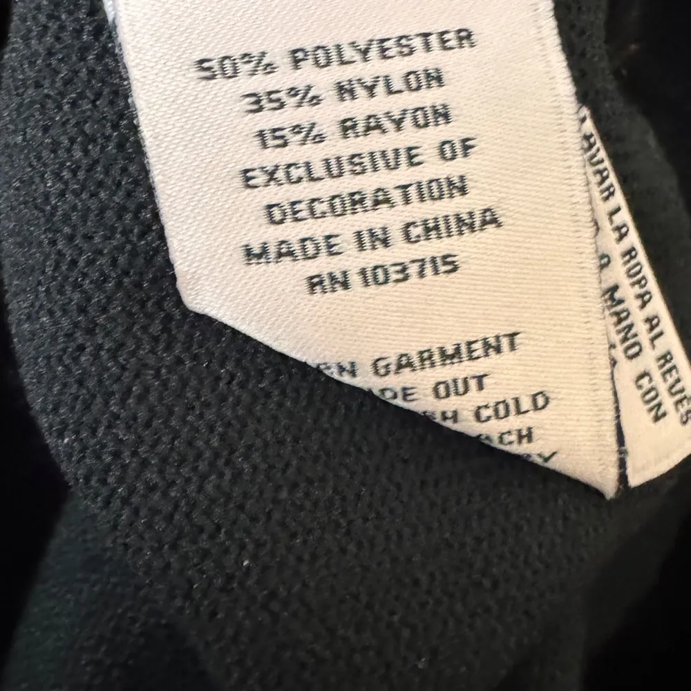 Nanette Lepore Crew Neck Black Sweater with Glitter Sleeves Sz M NWT - Image 7