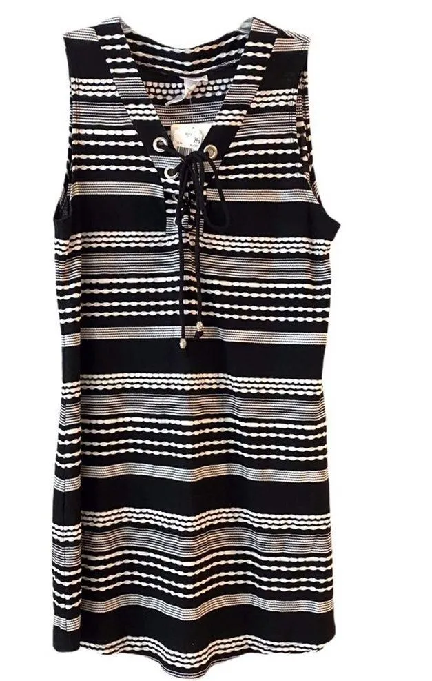 Dotti Ibiza Striped Tunic Swim Cover Up Size M - Image 4