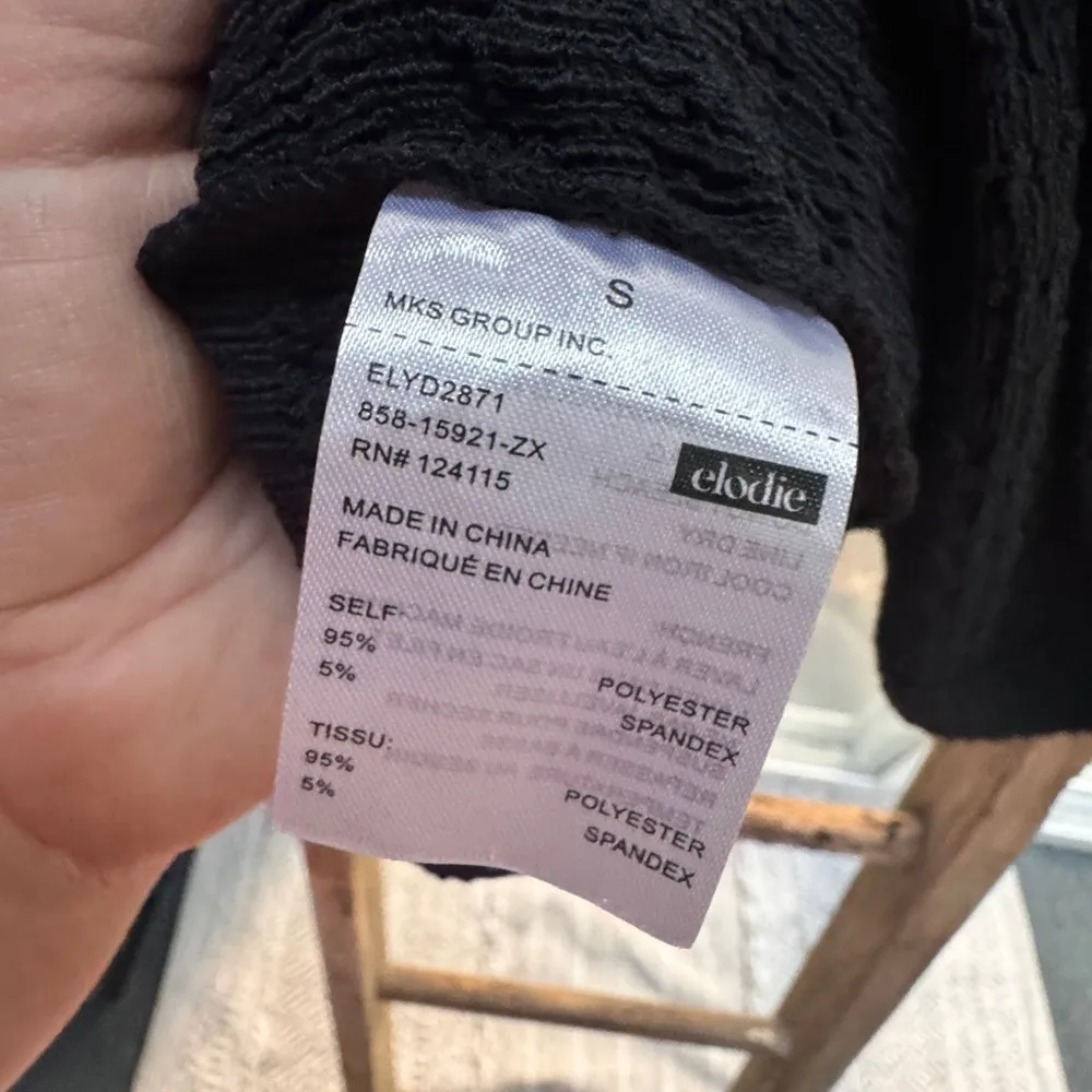 Elodie ribbed little black dress size S - Image 6