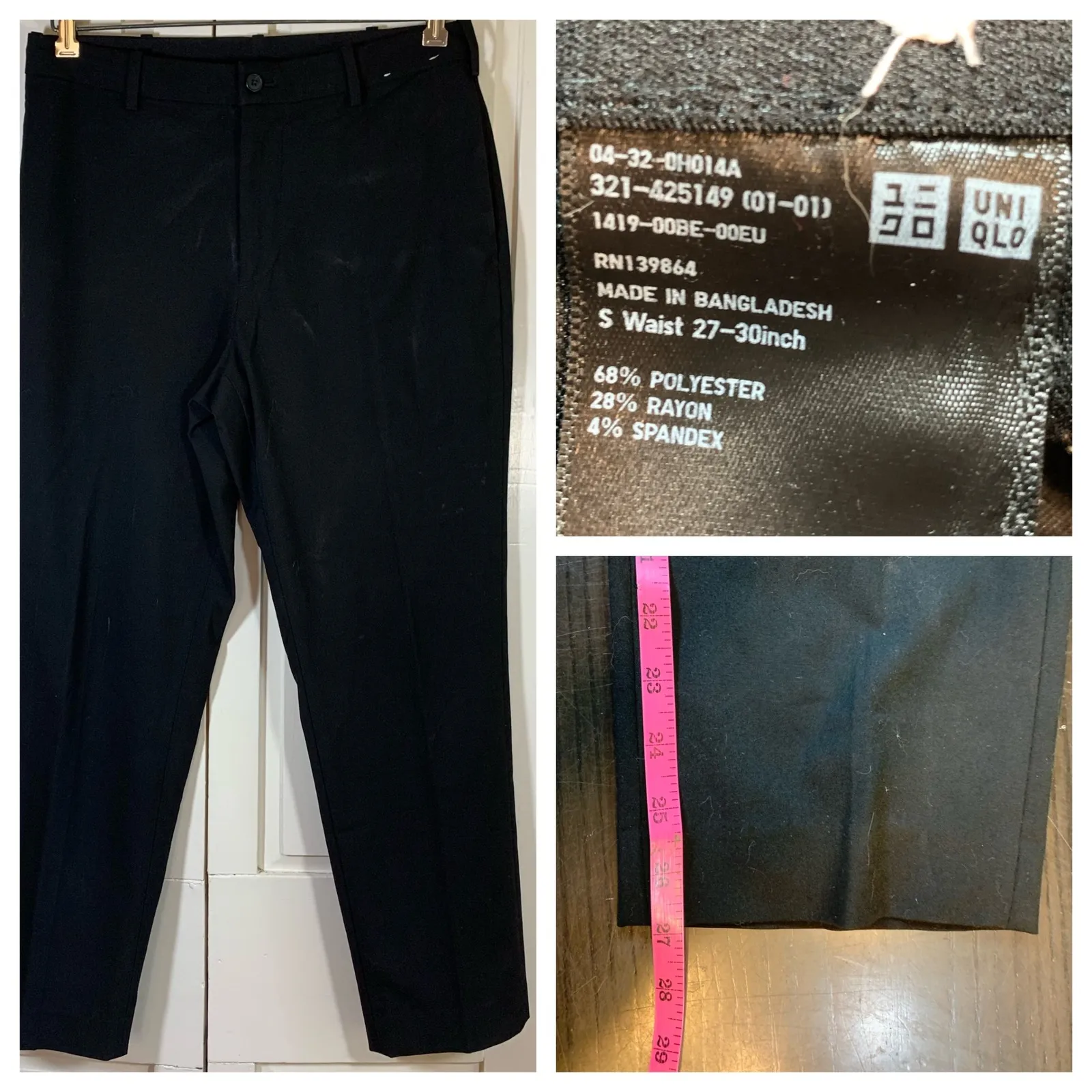 Uniqlo Black Dress Pants Womens Size S Stretch Career Work Office Casual Uniform - Image 10
