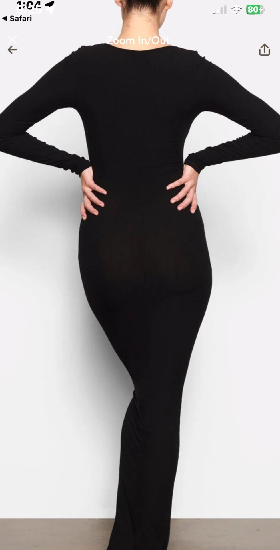 SOFT LOUNGE LONG SLEEVE DRESS ONYX L - Image 6