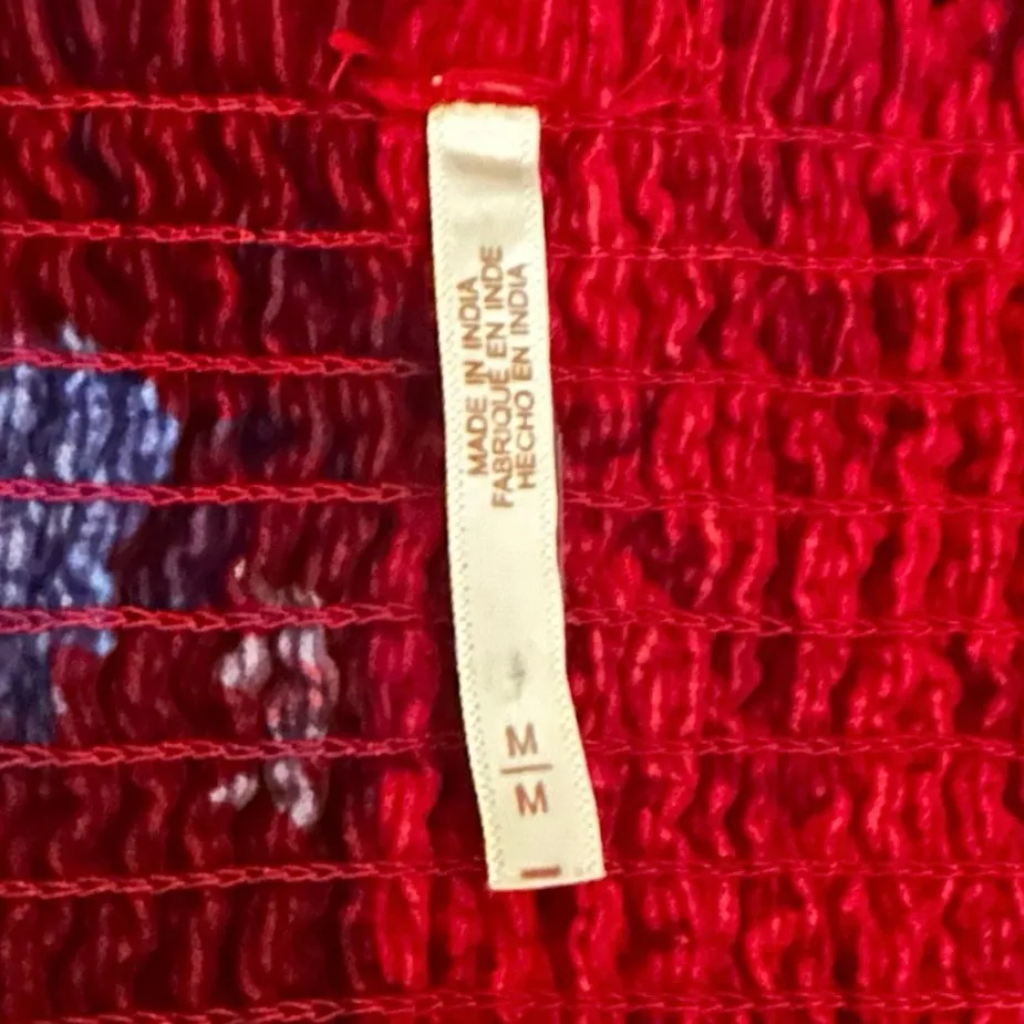 Free People Bohemian Grunge Witchy Corduroy Gail Midi Dress Scarlet Combo Medium - Image 12