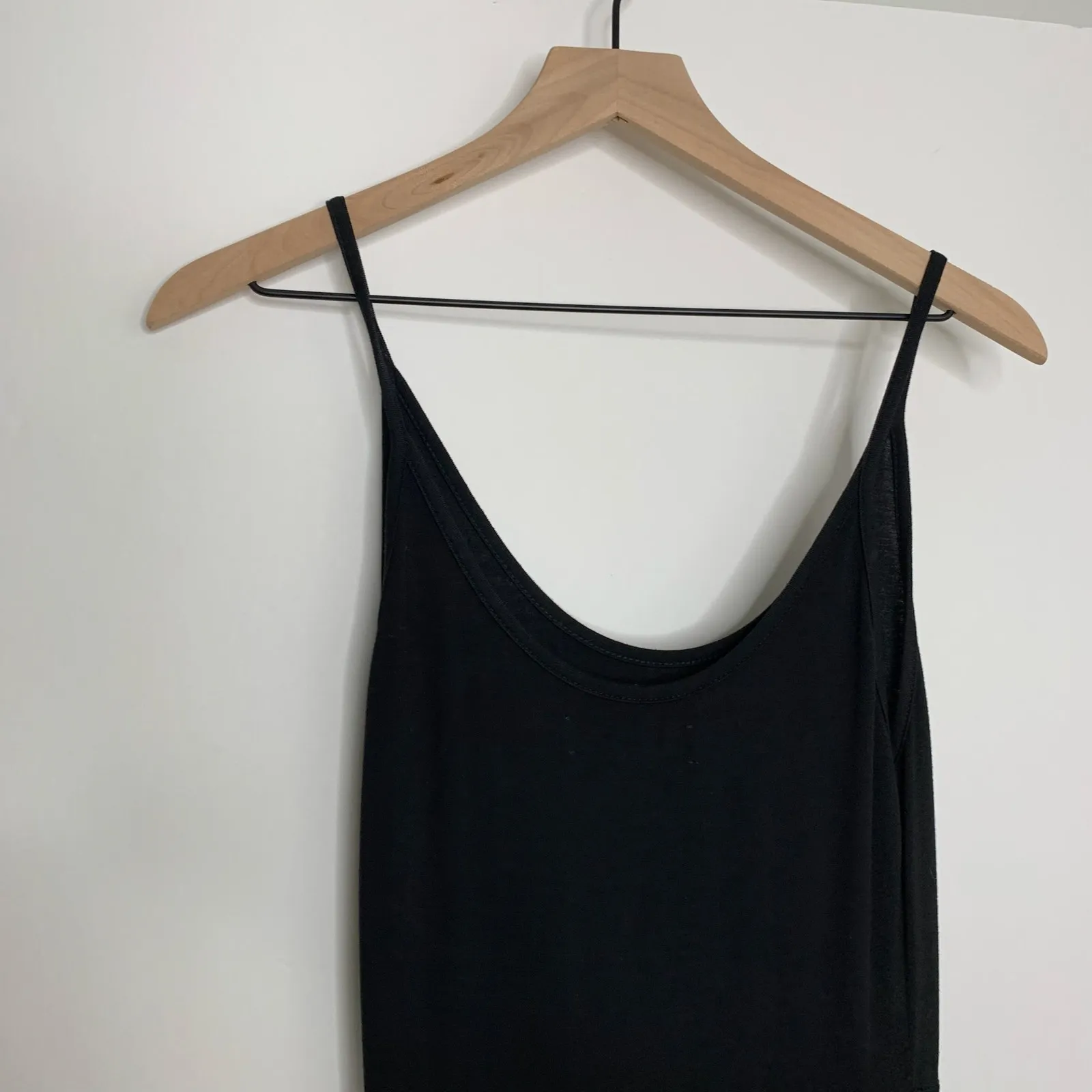 Reformation A-Line Fitted Scoop Neck Midi Length Dress Womens Small Black - Image 5