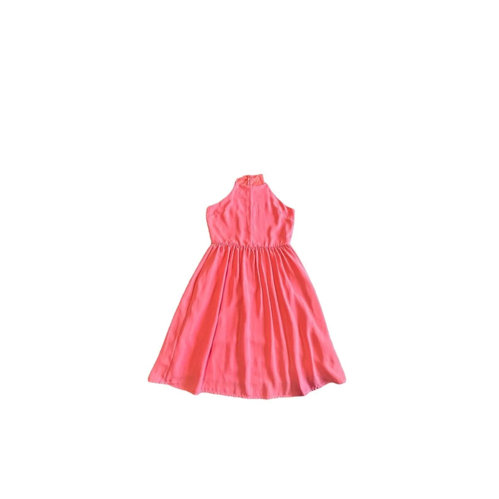 Everly Size‎ Small Coral Pink Goddess Style High Neck Dress Lightweight #I15-5 - Image 3