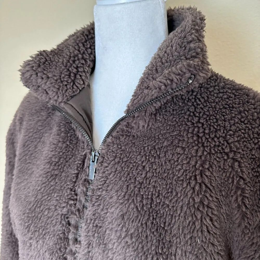 UNIVERSAL THREAD Chocolate Brown Teddy Bear Coat Size small - Image 4