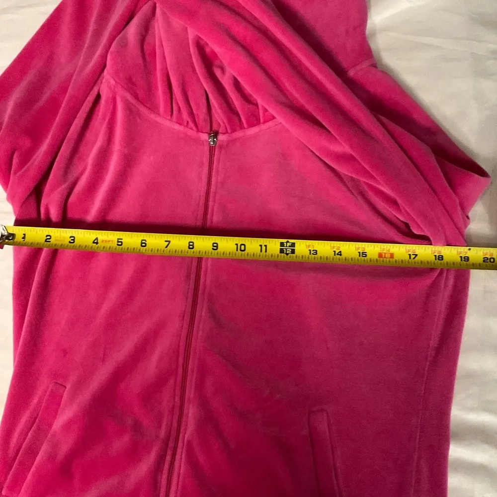 Juicy Couture  Pink Velour Tracksuit Size L FLAWS Film Motion Pictures - Image 11