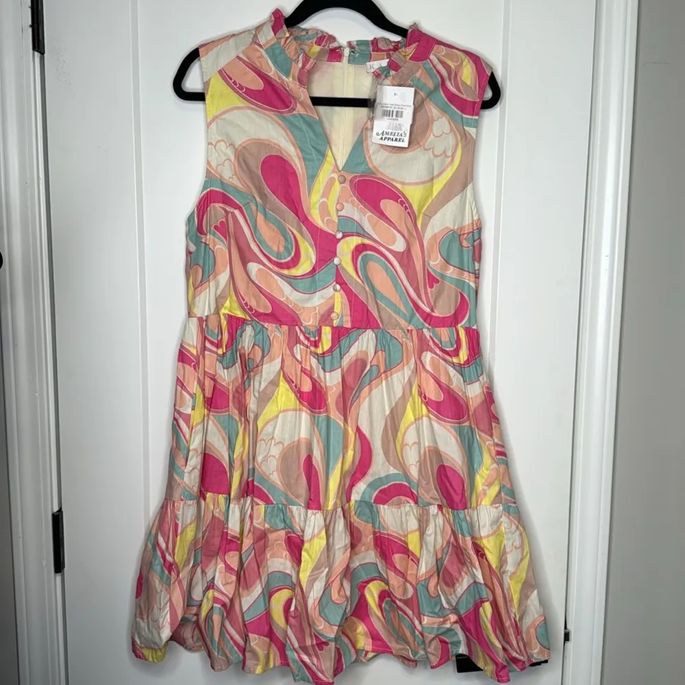 Brand NEW Karlie Jasmine Abstract Sleeveless Mini Dress - L‎ - Image 2