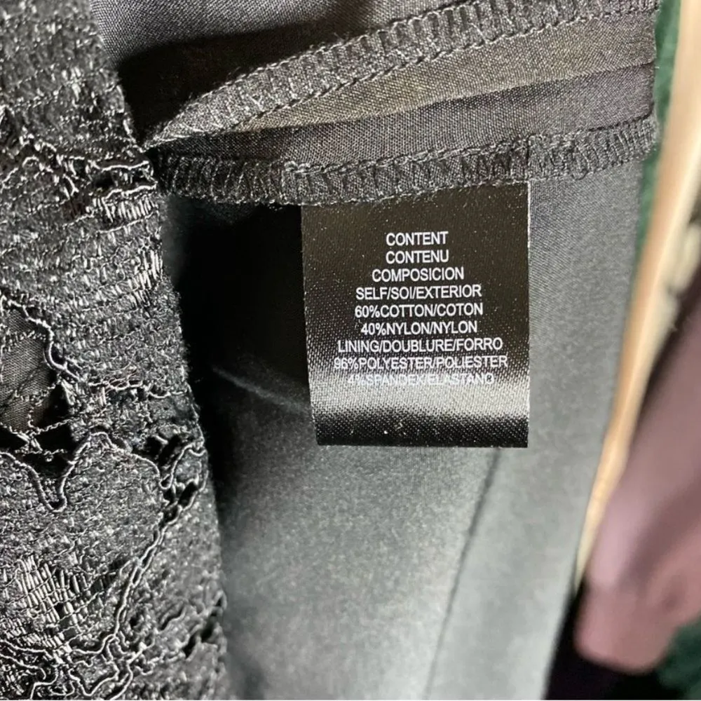 WAYF Spencer Black Lace Puff Sleeve Mini Dress - Image 12