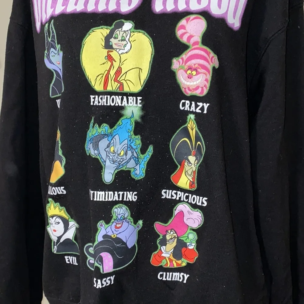 Disney Villains large juniors Villains Mood pullover crewneck black sweater - Image 5