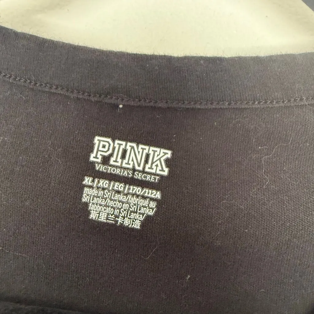 Victoria’s Secret Pink Women’s XS Black Longsleeve Tee - Image 2