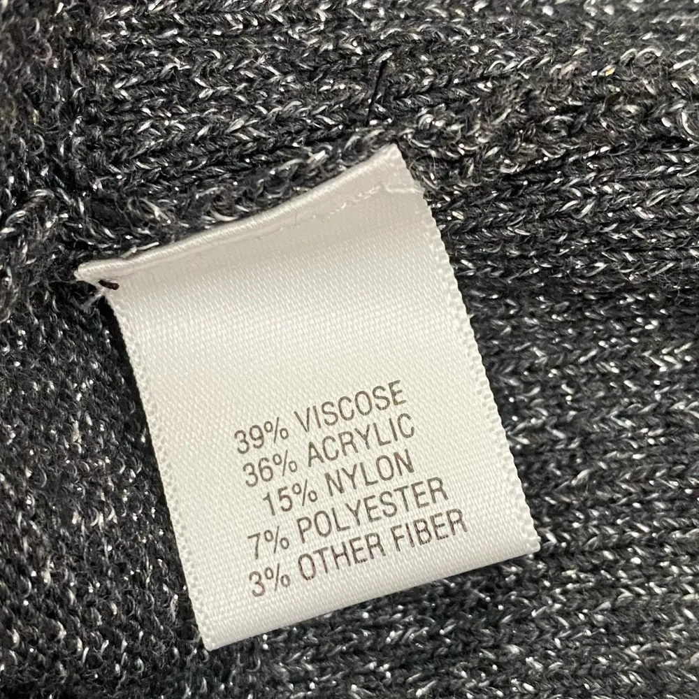 Charcoal Heather metallic turtleneck sweater Gray Size M - Image 5