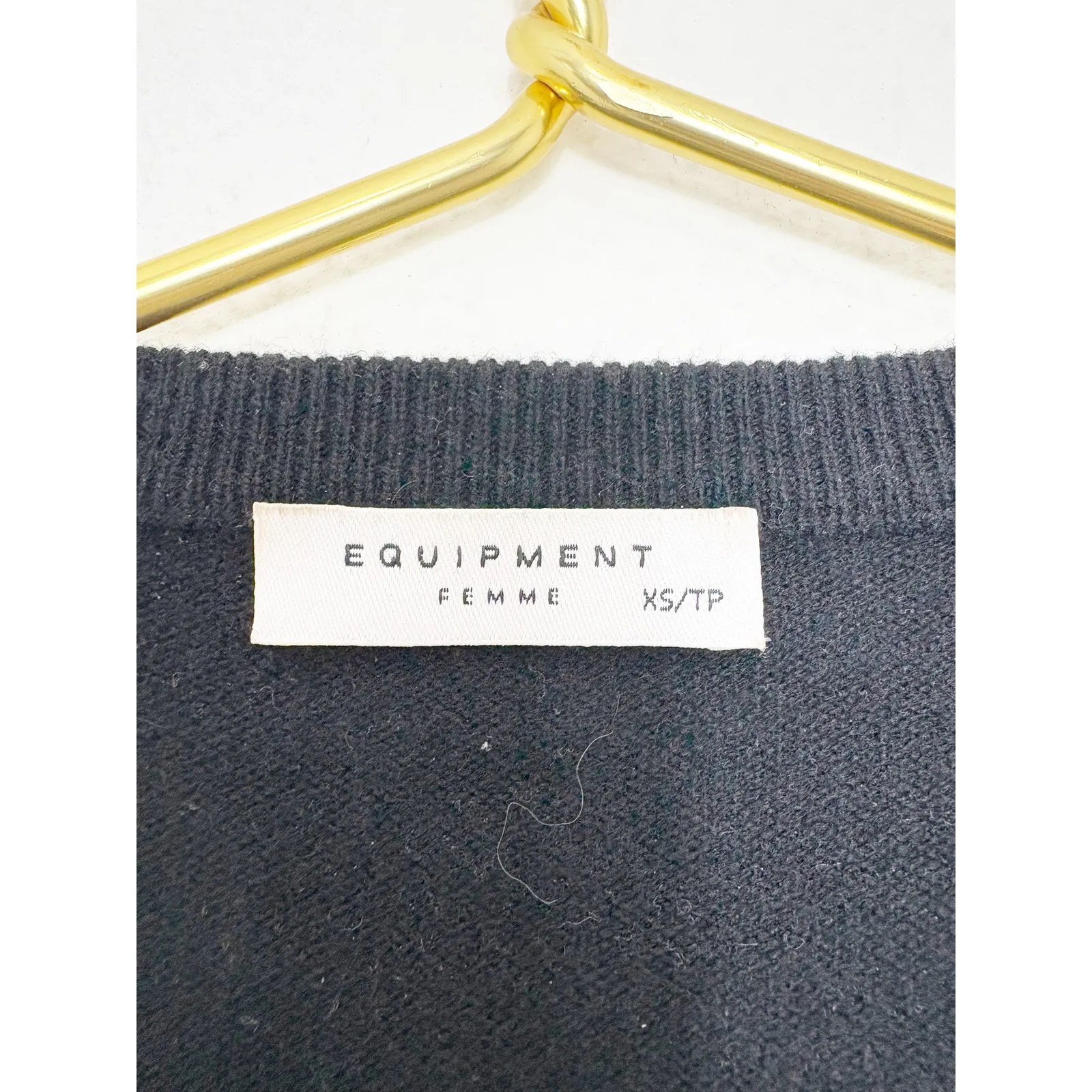 Equipment Shane Pearl Necklace Wool Cashmere Sweater Size XS Black Preppy Chic - Image 5