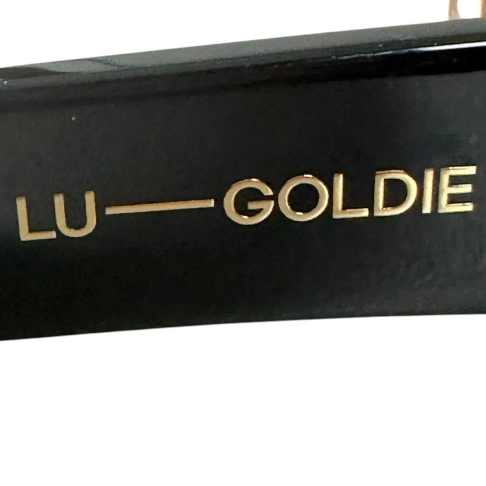 Anthropologie LU GOLDIE Cat Eye Milou Sunglasses in Almond NWT Summer Black - Image 11