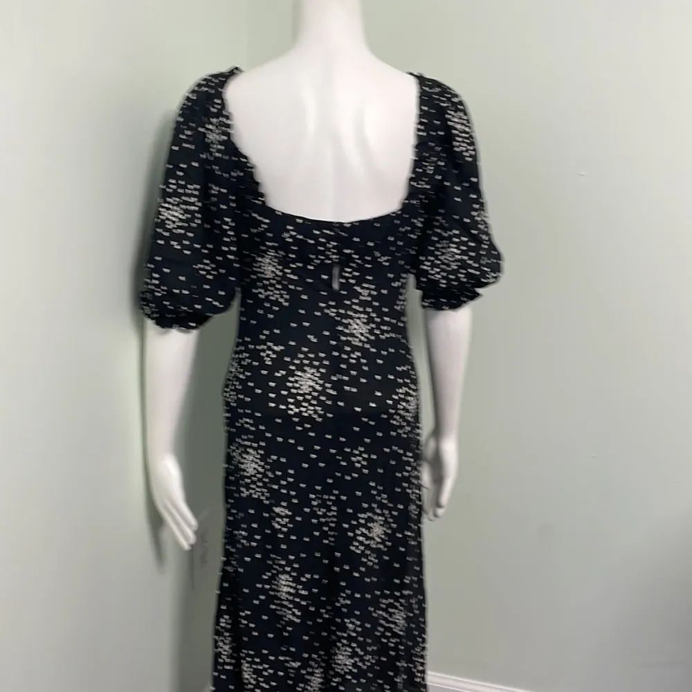 ANTHROPOLOGIE black and white mini heart print dress size small - Image 13